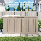 PatioZen 85 Gallon Deck Box Outdoor, Weatherproof Resin Patio Storage Box - Image 6
