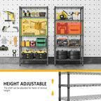 M MZG 1250 lbs 5 Tier Shelf Metal Storage Shelves Shelving Wire Rack Heavy Duty - Image 6