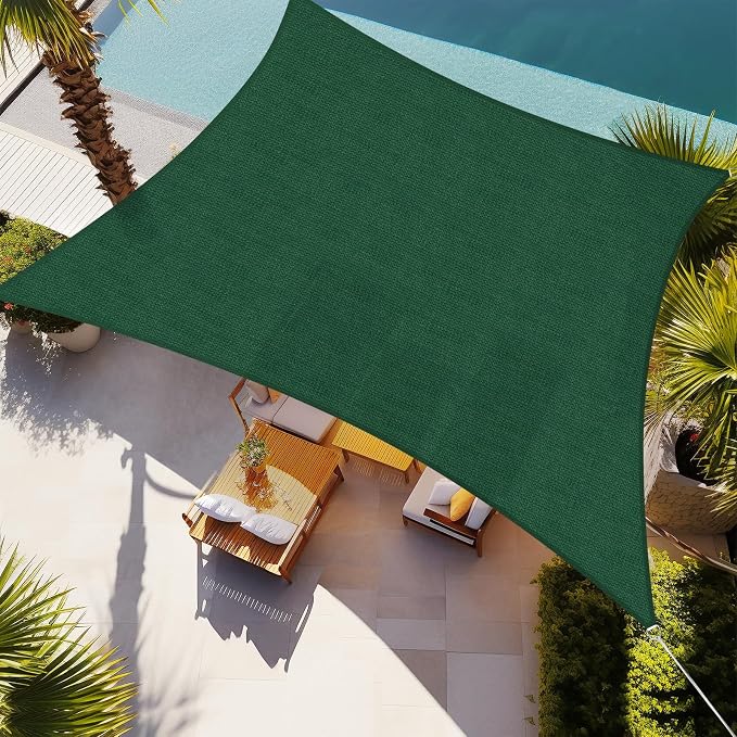 Shade&Beyond 9'x10' Sun Shade Sail Canopy Rectangle, UV Block Breathable Curved by ShadeBeyond
