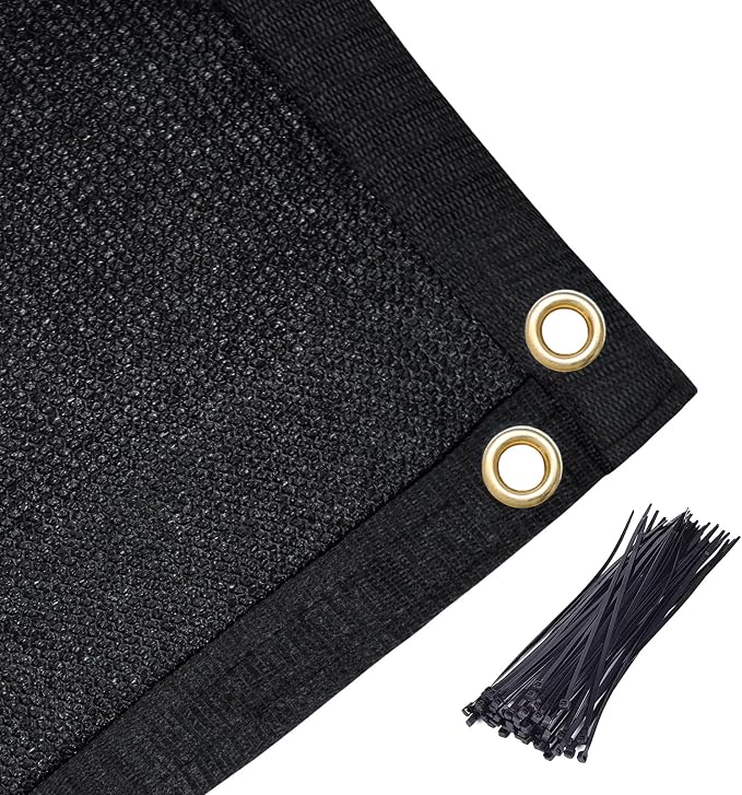 Amagenix 90% Shade Fabric 6'X 6' Black Sun Shade Cloth - Image 6
