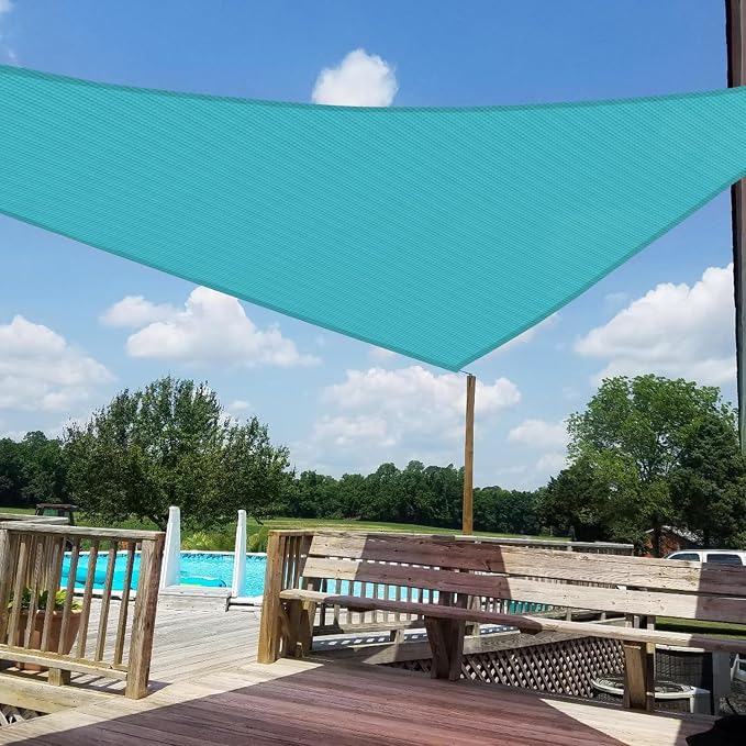 Windscreen4less 19' x 19' x 19' Sun Shade Sail Triangle Outdoor Canopy Cover UV - Image 6