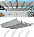 Retractable Waterproof Wave Awning Cover 3' x 5' by WoaceSunShadeSail