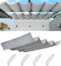 Retractable Wave Sun Shade Cloth 7' x 29' Sun Shade Sail Waterproof Polyester by WoaceSunShadeSail