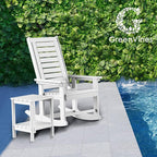 GREENVINES Oversized Outdoor Rocking Chairs Set of 2, HDPE Rocker - Image 8