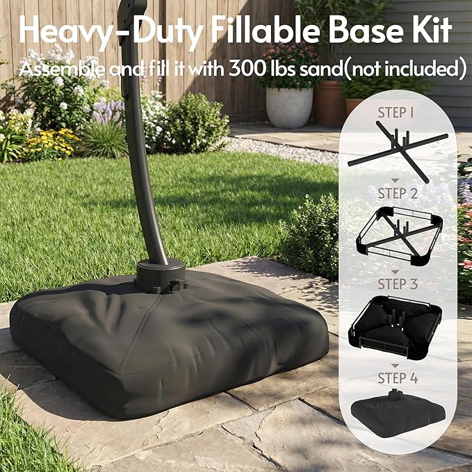 12FT All Aluminum Cantilever Patio Umbrella - Image 4