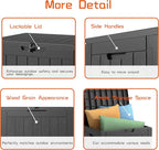 32 Gallon Resin Deck Box Waterproof, UV Resistant Outdoor Storage Box - Image 3