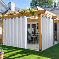 NICETOWN Gazebo Curtains Outdoor Waterproof W100 x L84 in Greyish White | by NICETOWN