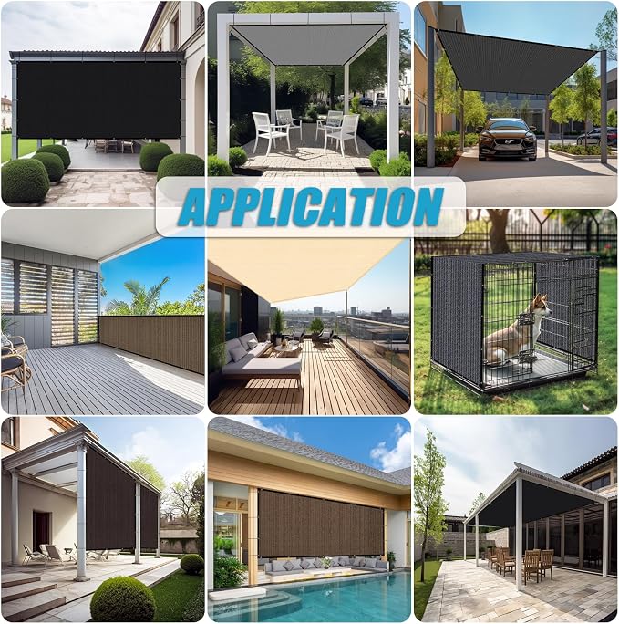Amagenix 90% Shade Fabric 15'X 24' Gray Sun Shade Cloth - Image 7