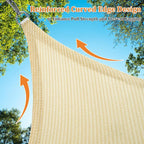 Shade&Beyond Custom Sun Shade Sail 15'X18'X23.4'Triangle Sun Sail Shades Patio - Image 5