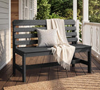 SERWALL Armless Outdoor Bench, All Weather HDPE Porch Bench, 1 Pack, Suitable - Image 2