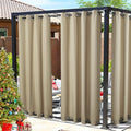 NICETOWN Canvas Weighted Outdoor Curtains by NICETOWN