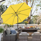 JEAREY 9FT Outdoor Patio Umbrella, Market Umbrella, Tilt & Crank UV Protection - Image 4