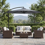 10FT Patio Umbrella with Base, Outdoor Umbrella Pool Umbrella Cantilever - Image 9