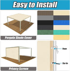 Amagenix 90% Pergola Shade Cover 6' X 8' Sun Shade Cloth - Image 4