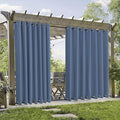 RYB HOME Extra Wide Outdoor Curtains 2 Panels or Patio Waterproof | Blackout by RYBHOME