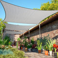 14' x 16' Grey Sun Shade Sail Rectangle Canopy Fabric Cloth Screen SMSL & Water by ShadeMart