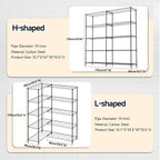 M MZG 5 Tiers Storage Shelves Load 1500LBS, Metal Shelving Wire Metal Shelving - Image 3