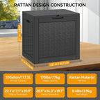 31 Gallon Outdoor Storage Box 2 Pack All-Weather Deck Box - Image 2