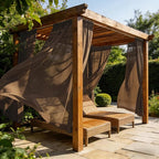 Outdoor Sheer Curtains for Patio Waterproof, 4 Panels Rod Pocket Indoor/Outdoor - Image 4