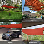 Sun Shade Sail 8' x 10' Terra Red Rectangle UV Block Shade Cover | Outdoor sun - Image 8