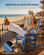 Oversized Outdoor Rocking Chair, Porch Rockers, Unique Blue | - Image 9