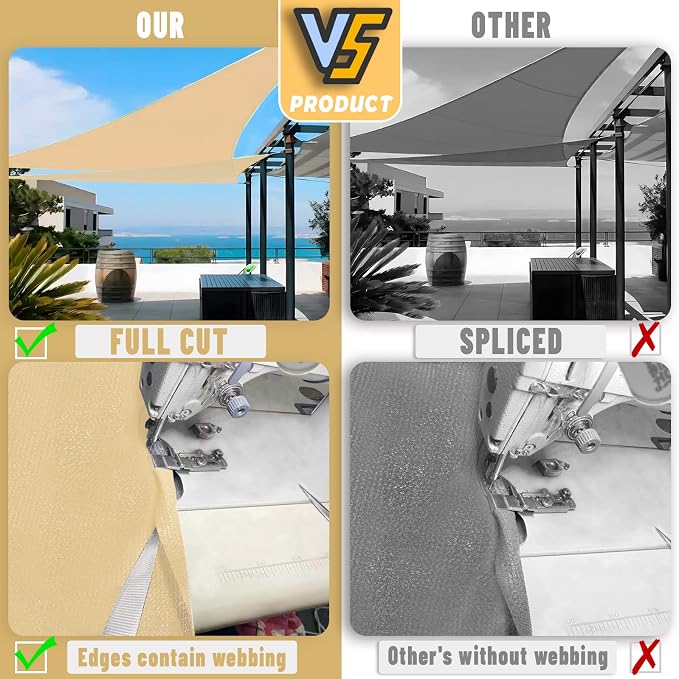 LOVE STORY Custom Size 10' x 14' x 17.2' Sun Shade Sail - Image 7