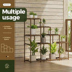 Bamworld Tall Plant Stand Indoor Wood Plant Shelf Outdoor Tiered Plant Rack | - Image 4