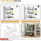 oakvivo 39.4" Foldable Plant Shelf Ladder Shelf, 3 Tier Bamboo Ladder Flower - Image 7