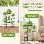 iDavosic.ly Plant Stand Indoor Outdoor, 6 Tier Metal Corner Shelf, Bronze | - Image 6