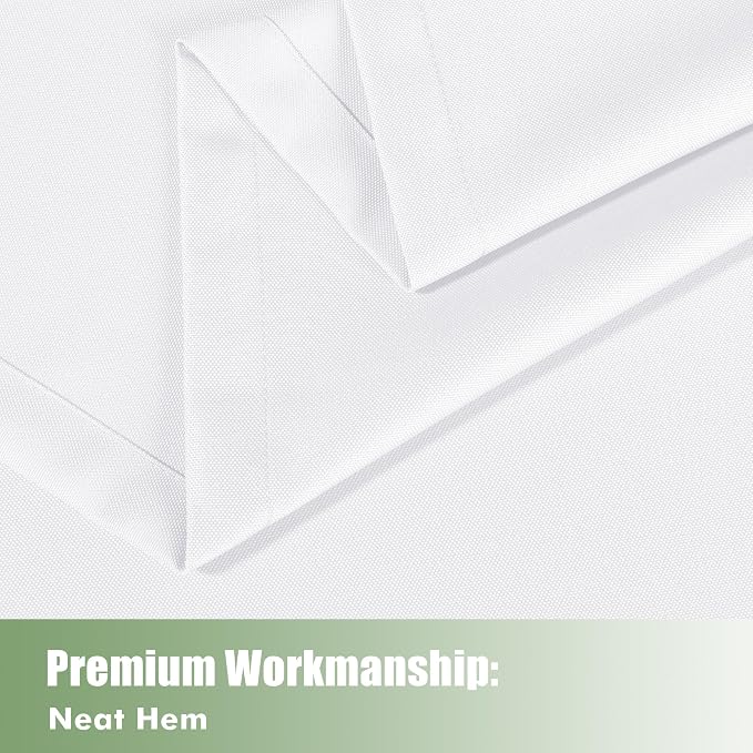 HolidayIdeas Outdoor Curtains for Patio Waterproof 6 Pcs 54x84 Inch White | - Image 5