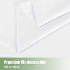 HolidayIdeas Outdoor Curtains for Patio Waterproof 6 Pcs 54x95 Inch White | - Image 5