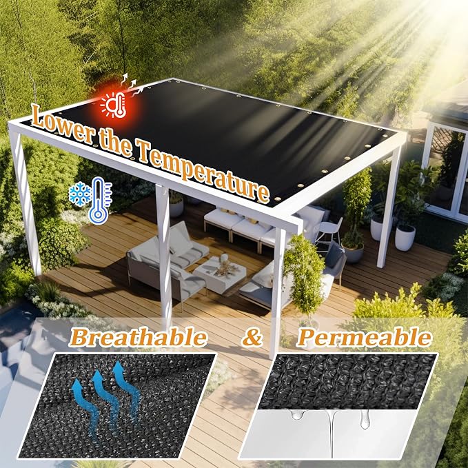 Shade&Beyond Customized Size 19' X 20' Shade Cloth - Image 2