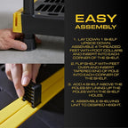 CX 4-Tier Heavy Duty Plastic Storage Shelves - Image 6