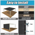 Amagenix 90% Pergola Shade Cover 21'X 23' Dark Gray Sun Shade Cloth - Image 3