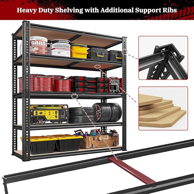 REIBII 40" W Storage Shelves Load 2500Lbs - Image 6