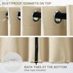 RYB HOME Fade-Resistant Extra Wide Outdoor Curtains - Image 7