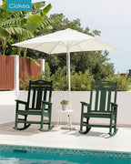 Oversized Outdoor Rocking Chairs Set of 2, 380lbs Heavy-Duty Large Patio Rocker - Image 9