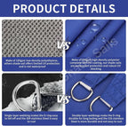 Neween Triangle Sun Shade Sail, Waterproof Blue Color - Image 4