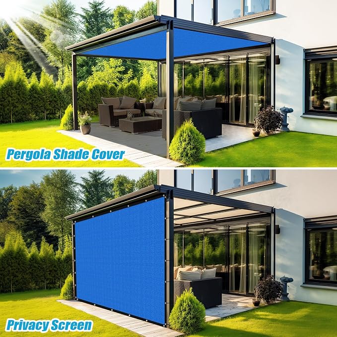 Amagenix 90% Pergola Shade Cover 7' X 14' Sun Shade Cloth - Image 5
