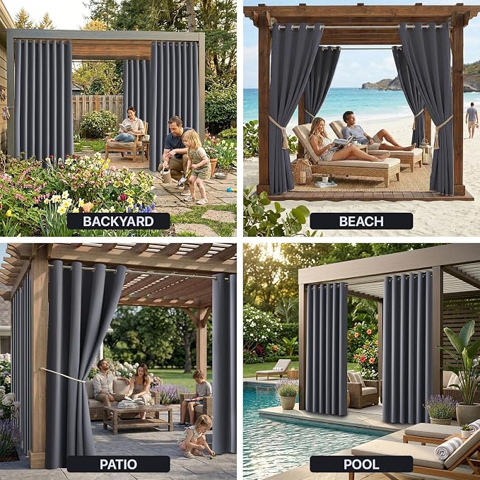 Outdoor Indoor Curtains W52 x L63 - Image 9