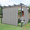 Easy-Going Outdoor Patio Curtains 2 Panels, 110x84 inch, Light Grey | Privacy by Easy-Going