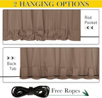 NICETOWN Outdoor Curtains for Patio Waterproof & Windproof W100xL108 Tan | - Image 3