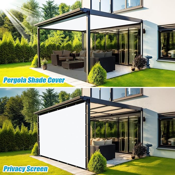 Amagenix 90% Pergola Shade Cover 10' X 14' Sun Shade Cloth - Image 4