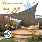 Shade&Beyond Custom Sun Shade Sail 11'x11'x11' Triangle Sun Sail Shades Patio - Image 2