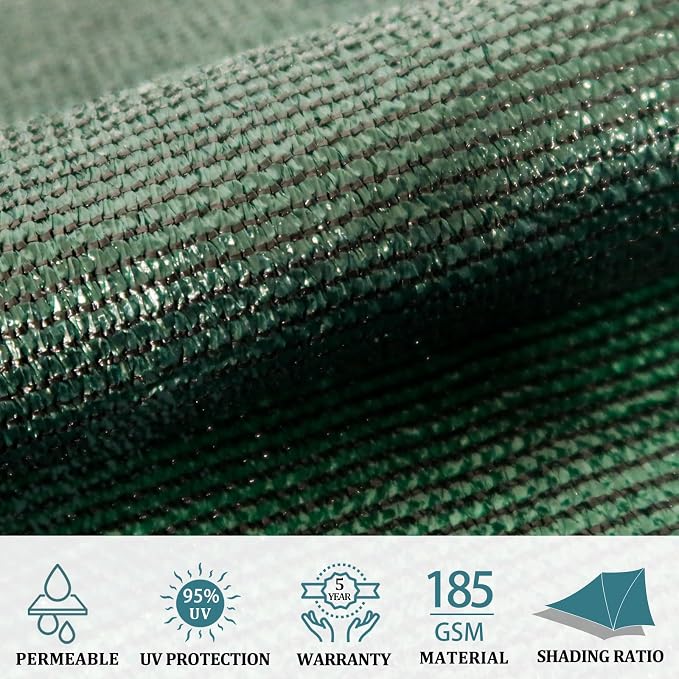 Shade&Beyond 8'x20' Sun Shade Sail Canopy Rectangle, UV Block Breathable Curved - Image 3