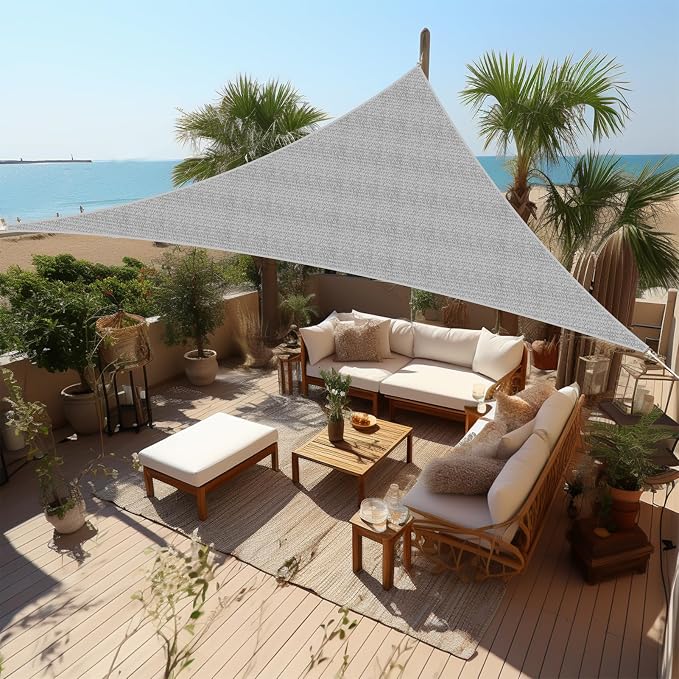 Shade&Beyond Custom Sun Shade Sail 14'x18'x22.8' Triangle Sun Sail Shades Patio by ShadeBeyond