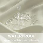 RYB HOME Extra Wide Outdoor Curtains 2 Panels or Patio Waterproof | Blackout - Image 5