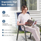 Amopatio Patio Chairs Set of 4, Outdoor Stackable Dining Chairs - Image 6