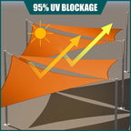 Royal Shade 14' x 18' x 22.8' Orange Triangle Waterproof Sun Shade Sail Order - Image 3