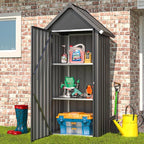 AECOJOY Outdoor Storage Cabinet Waterproof, Vertical Tall Outdoor Storage - Image 8